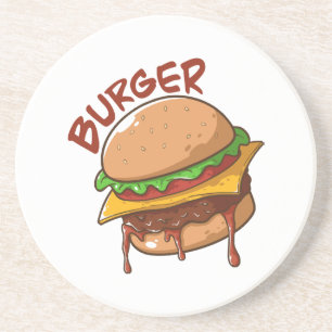 Dessous De Verre En Grès Les amateurs de hamburgers