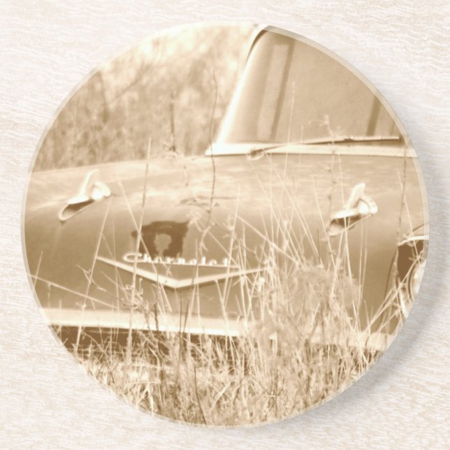 Dessous De Verre En Grès les années 50 Chevy (Devant)