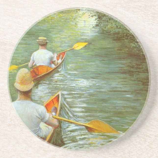 Dessous De Verre En Grès Les Canots, Périssoires de Gustave Caillebotte (Devant)