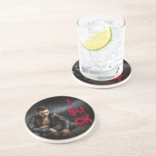 Dessous De Verre En Grès Les crocs de la pâle figure vampirique d'Halloween