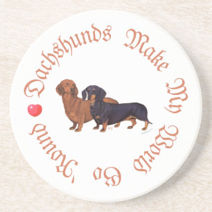 Dessous De Verre En Grès Les Dachshunds Font Mon Monde