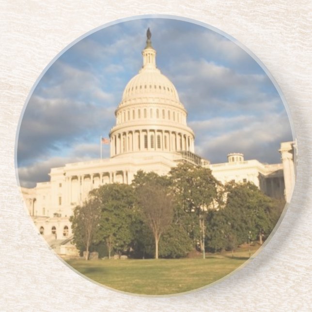 Dessous De Verre En Grès Les Etats-Unis, Washington DC, bâtiment de capitol (Devant)