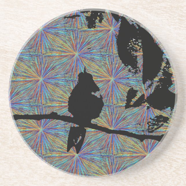 Dessous De Verre En Grès Les feux d'artifice des colibris (Devant)