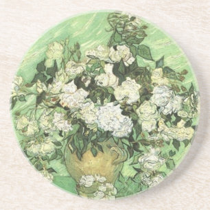 Dessous De Verre En Grès Les fleurs de Van Gogh dans Vase