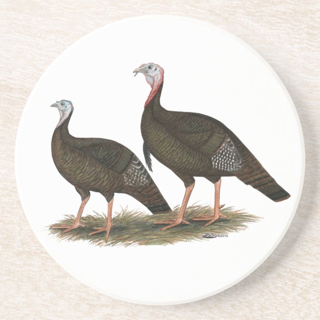 Dessous De Verre En Grès Les Jeunes Filles de Turkeys (Devant)