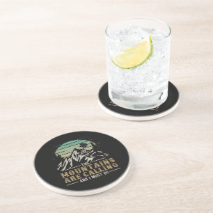 Dessous De Verre En Grès Les montagnes m'appellent et je dois y aller