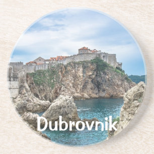 Dessous De Verre En Grès Les murs de Dubrovnik vue mer