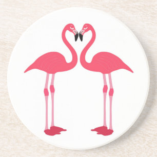 Dessous De Verre En Grès Les oiseaux de plage tropicaux Flamants roses de d