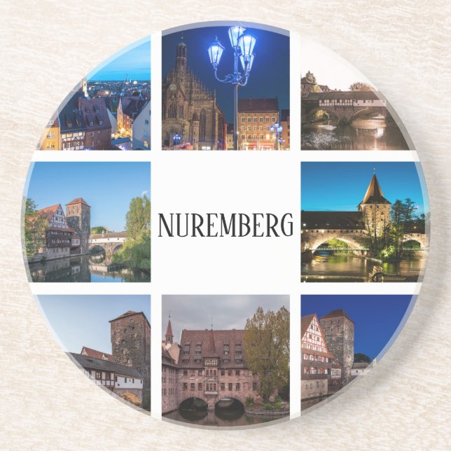 Dessous De Verre En Grès Les paysages de Nuremberg (Devant)