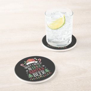 Dessous De Verre En Grès Les Plus Susceptibles De Boire Père Noël Bière Cor