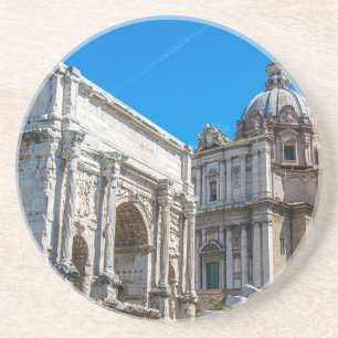 Dessous De Verre En Grès Les ruines du Forum Romain à Rome, Italie