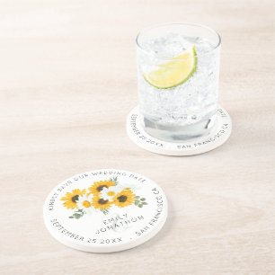 Dessous De Verre En Grès Les Tournesols Rustiques Gardent Saké Enregistrer