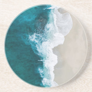 Dessous De Verre En Grès Les vagues de la mer - Les côtes des Maldives