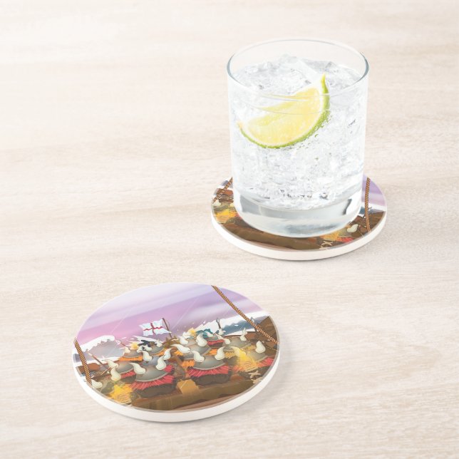 Dessous De Verre En Grès Les Vikings (Côté)