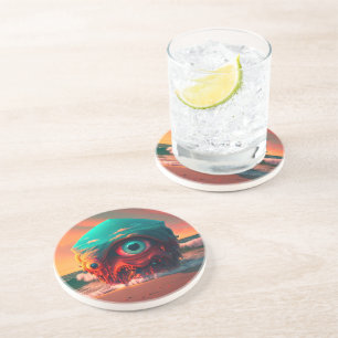 Dessous De Verre En Grès Les yeux sanglants