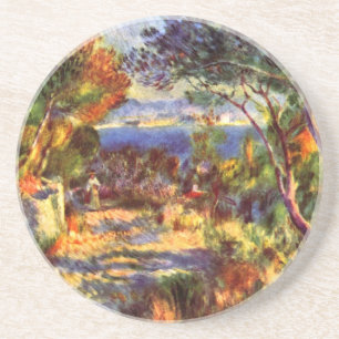 Dessous De Verre En Grès L'Estaque de Pierre Renoir, Impressionnisme Vintag
