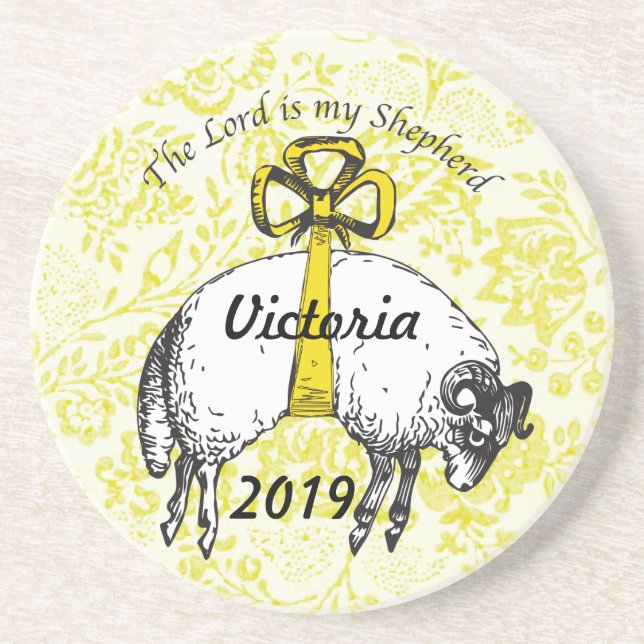 Dessous De Verre En Grès L'Éternel est mon berger Psaume 23 (Devant)