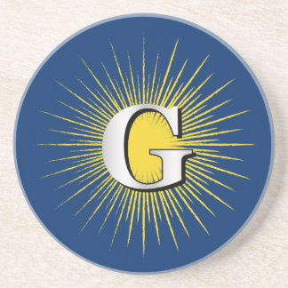 Dessous De Verre En Grès Lettre G - symbole maçonnique