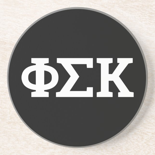 Dessous De Verre En Grès Lettres Phi Sigma Kappa (Devant)