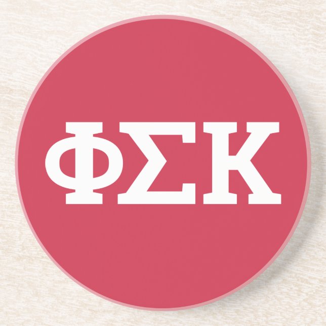 Dessous De Verre En Grès Lettres Phi Sigma Kappa (Devant)