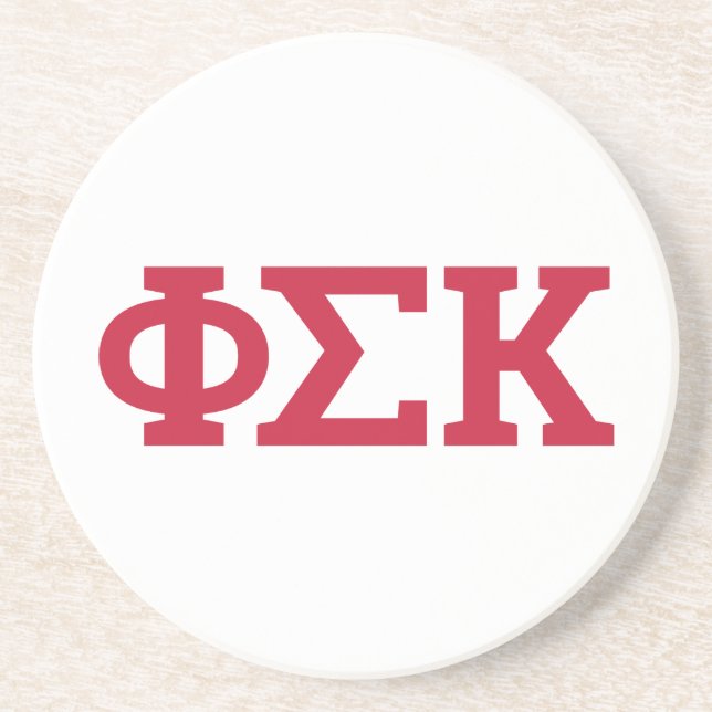 Dessous De Verre En Grès Lettres Phi Sigma Kappa (Devant)