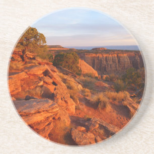 Dessous De Verre En Grès Lever de soleil sur le sentier Grand View au monum