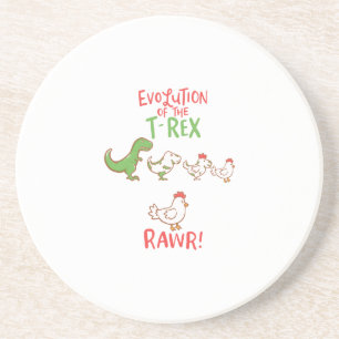 Dessous De Verre En Grès L'Évolution De La Rive-T-Rex ! Dino Dino Dino Dic