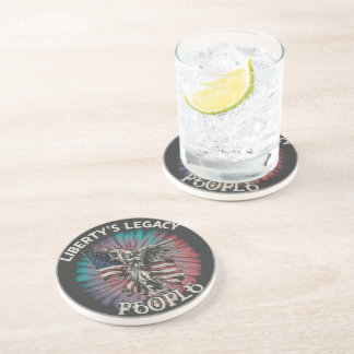 Dessous De Verre En Grès "L'héritage de la liberté, peuple fier." en plusie