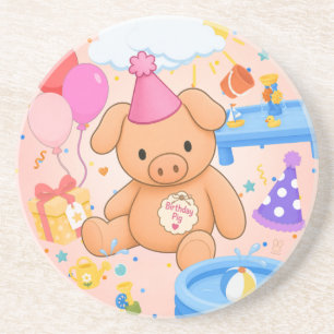 Dessous De Verre En Grès L'histoire de Hamhock's Pink Splashtastic!