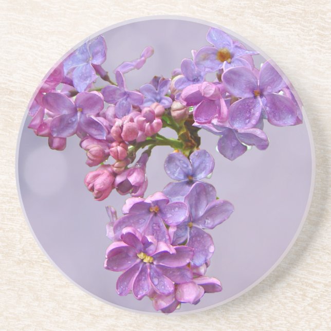 Dessous De Verre En Grès Lilacs au printemps (Devant)