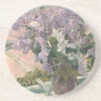 Dessous De Verre En Grès Lilacs dans la fenêtre par Mary Cassatt Peintre am