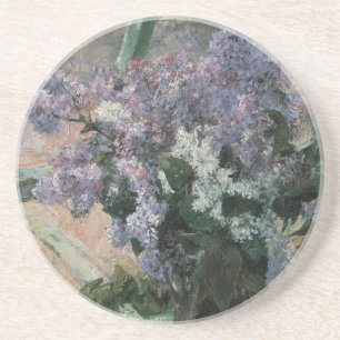 Dessous De Verre En Grès Lilacs dans une fenêtre par Mary Cassatt, Art Vint