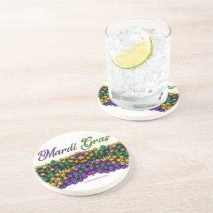 Dessous De Verre En Grès L'image emblématique sur le thème de Mardi Gras de