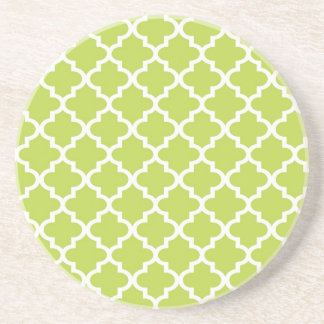 Dessous De Verre En Grès Lime vert carrelage marocain motif géométrique mod