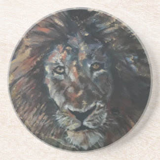 Dessous De Verre En Grès Lion