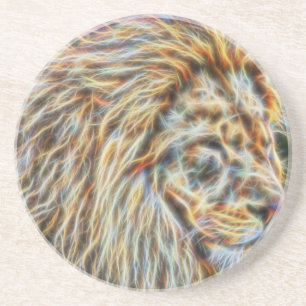 Dessous De Verre En Grès Lion fractal