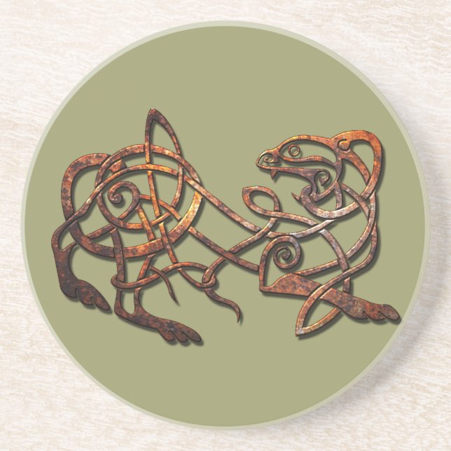 Dessous De Verre En Grès Lion Norse (Devant)
