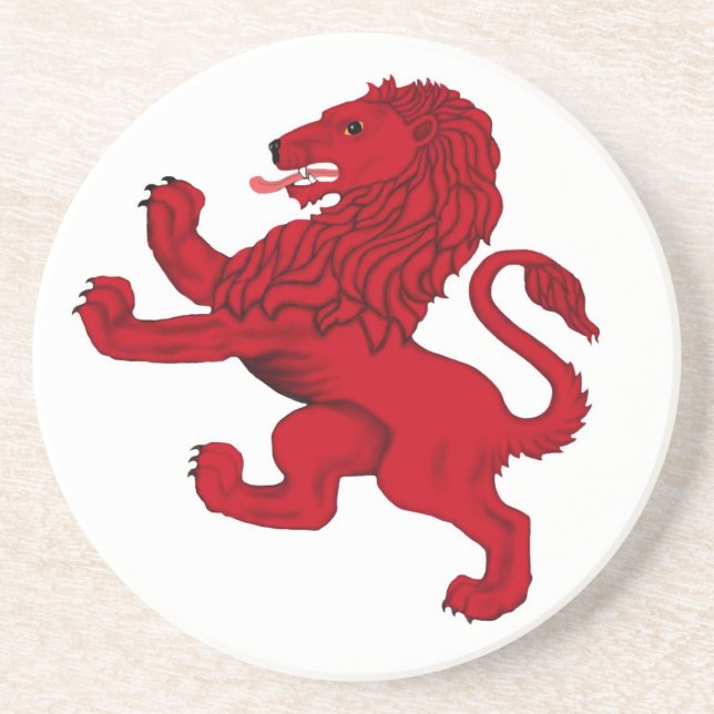 Dessous De Verre En Grès Lion Rampant d'Écosse (Devant)