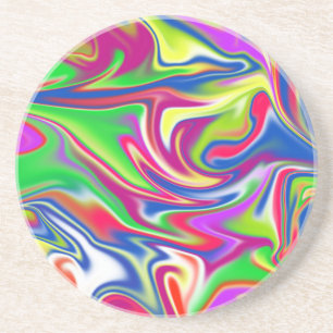 Dessous De Verre En Grès Liquide de bonbons marbrés,_