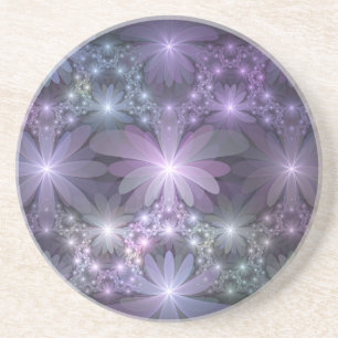 Dessous De Verre En Grès Lit de fleurs Art Fractal Abstrait tendance brilla