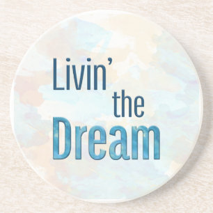 Dessous De Verre En Grès Livin' the Dream Sky Arrière - plan