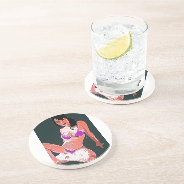 Dessous De Verre En Grès LivingDoll 2 (Côté)