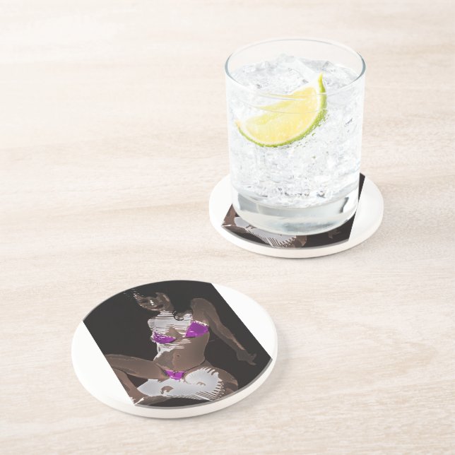 Dessous De Verre En Grès LivingDoll 3 (Côté)