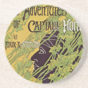Dessous De Verre En Grès Livre Art Nouveau vintage, Captain Horn Adventures
