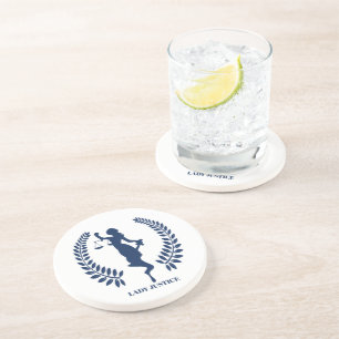 Dessous De Verre En Grès Logo de Blue Lady Justice