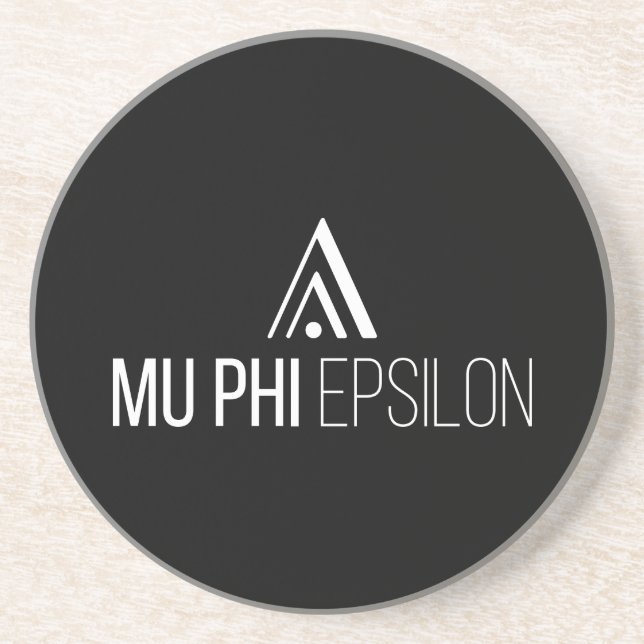 Dessous De Verre En Grès Logo de Mu Phi Epsilon (Devant)