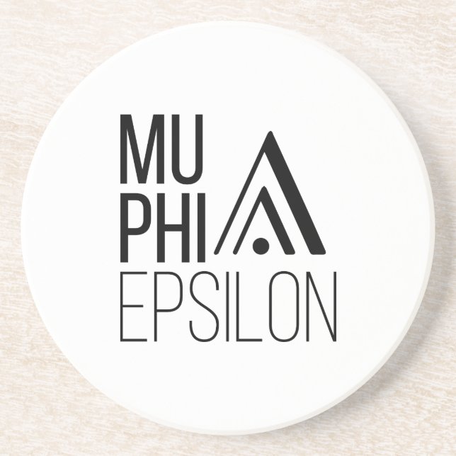 Dessous De Verre En Grès Logo de Mu Phi Epsilon (Devant)