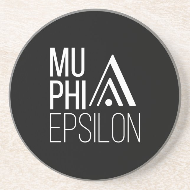 Dessous De Verre En Grès Logo de Mu Phi Epsilon (Devant)