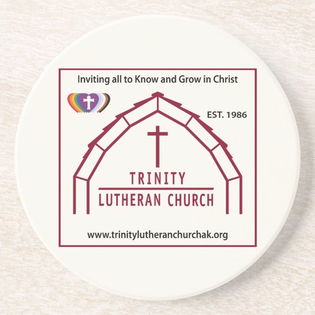 Dessous De Verre En Grès Logo de Trinity Lutheran (Devant)