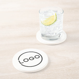Dessous De Verre En Grès Logo d'entreprise personnalisé